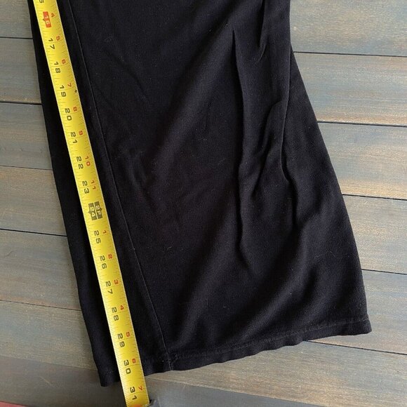 Eileen Fisher Stretchy Wide Straight Leg Viscose Knit Pants Black - SMALL (O7) - Picture 4 of 5